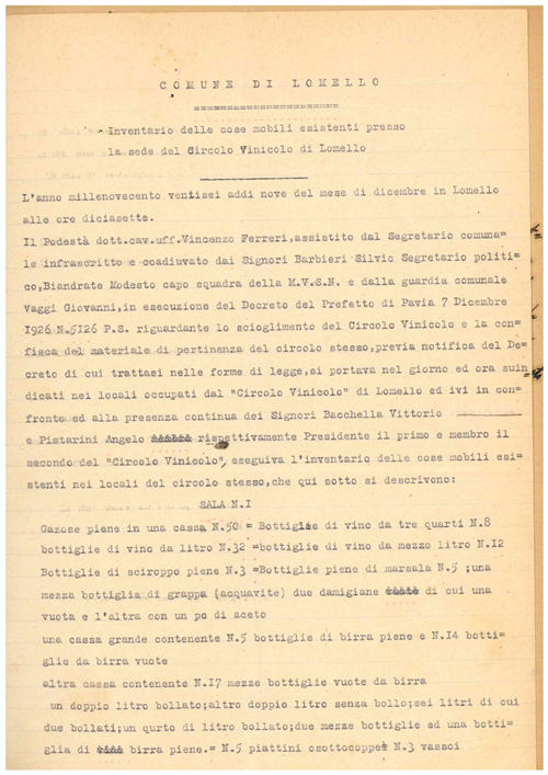 "Per troncare tale propaganda e per evitare probabili incidenti"