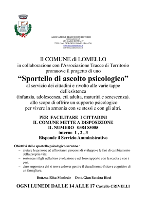Sportello di ascolto psicologico