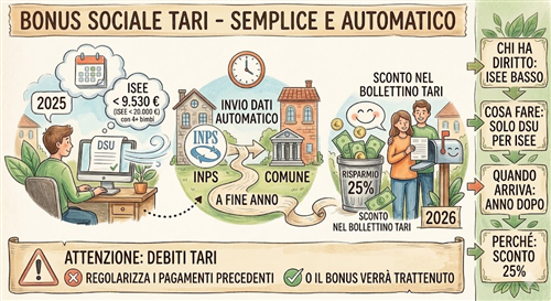 Bonus Sociale TARI: Cos'è e come funziona in parole semplici...
